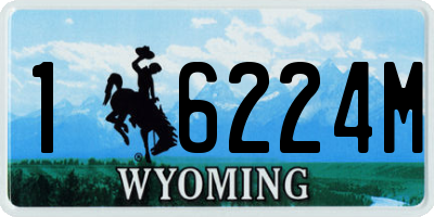 WY license plate 16224M