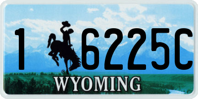 WY license plate 16225C