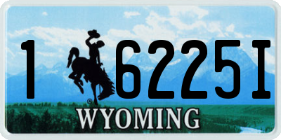 WY license plate 16225I