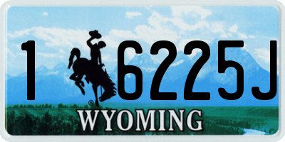 WY license plate 16225J
