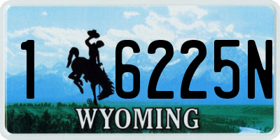 WY license plate 16225N