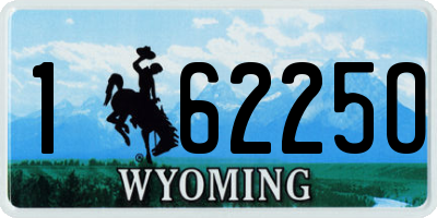WY license plate 16225O