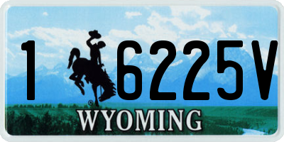 WY license plate 16225V
