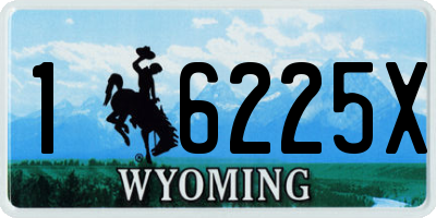 WY license plate 16225X