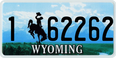 WY license plate 162262