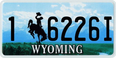 WY license plate 16226I