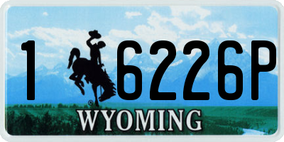 WY license plate 16226P
