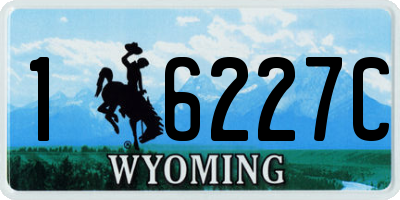 WY license plate 16227C