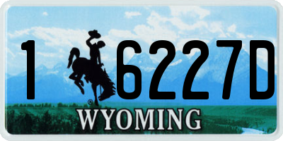 WY license plate 16227D