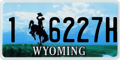 WY license plate 16227H