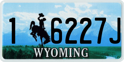 WY license plate 16227J