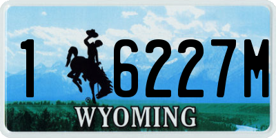 WY license plate 16227M