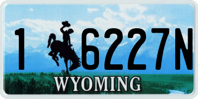 WY license plate 16227N