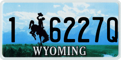 WY license plate 16227Q