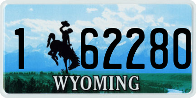 WY license plate 162280