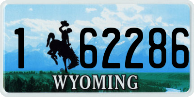 WY license plate 162286