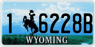 WY license plate 16228B
