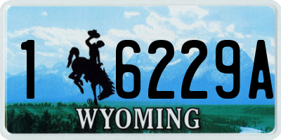 WY license plate 16229A