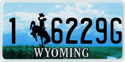 WY license plate 16229G