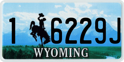 WY license plate 16229J