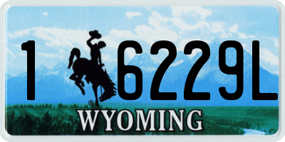WY license plate 16229L