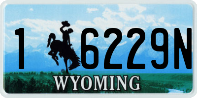 WY license plate 16229N