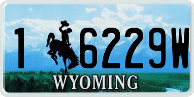 WY license plate 16229W