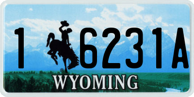 WY license plate 16231A