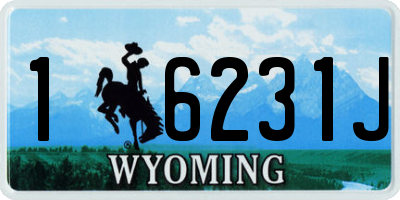 WY license plate 16231J