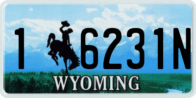 WY license plate 16231N
