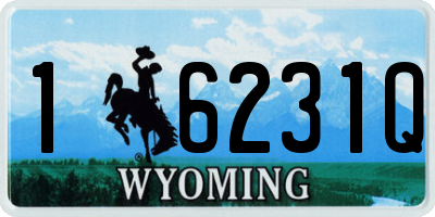 WY license plate 16231Q