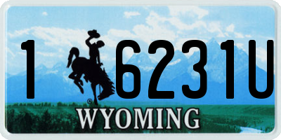 WY license plate 16231U