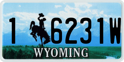 WY license plate 16231W
