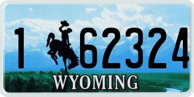 WY license plate 162324