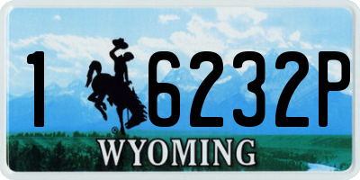 WY license plate 16232P