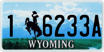 WY license plate 16233A