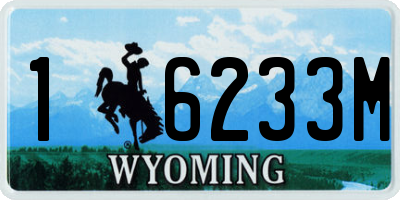 WY license plate 16233M