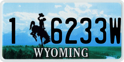 WY license plate 16233W