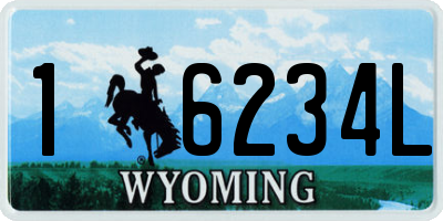 WY license plate 16234L