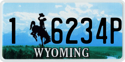 WY license plate 16234P