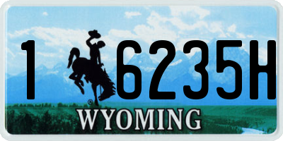 WY license plate 16235H