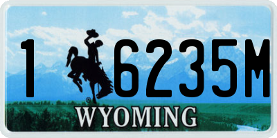 WY license plate 16235M