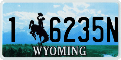 WY license plate 16235N