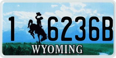 WY license plate 16236B