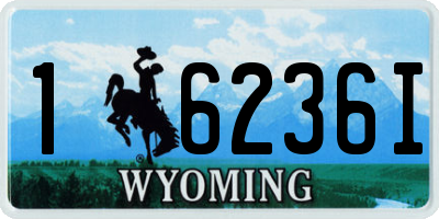 WY license plate 16236I