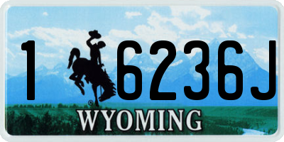 WY license plate 16236J
