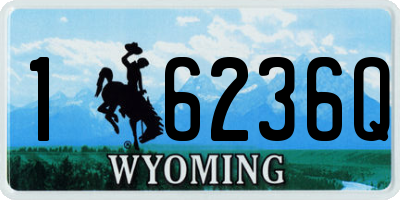 WY license plate 16236Q