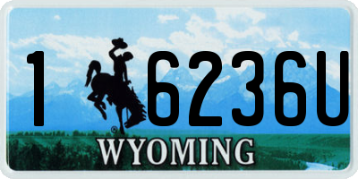 WY license plate 16236U
