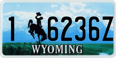 WY license plate 16236Z