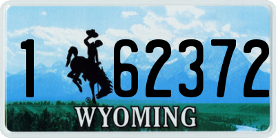 WY license plate 162372